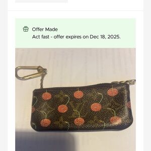 Louis Vuitton Black and Red Key Holder